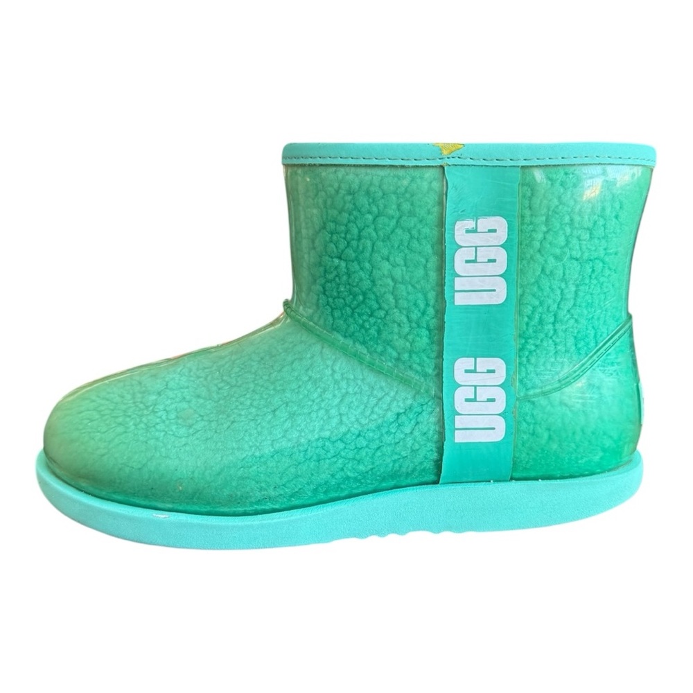 UGG Tide Pool Mini Rain Boots - Turquoise Green, Size 5